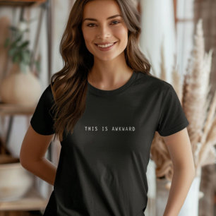 Dit is ongemakkelijk T-shirt, minimalistische soci T-shirt