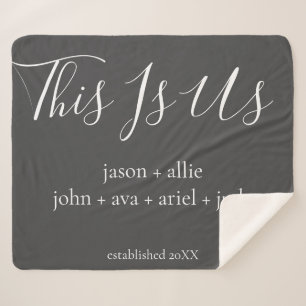 Dit is ons   Gepersonaliseerde familienamen Sherpa Deken