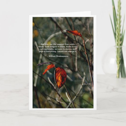 Dit is ons leven - Shakespeare Quote Kaart (Voorkant)
