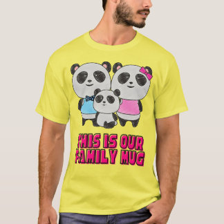 Dit is onze familie, Panda Family Huddle, Schattig T-shirt