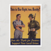 Dit is ook onze strijd! Pro-UnieBriefkaart Briefkaart (Voorkant)
