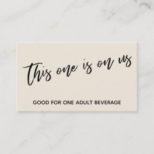 Dit is op het handschrift Cream Drink Ticket van o Informatiekaartje