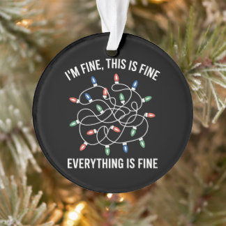 Dit Is Prima Kerstmis Verwarde Kerst Lichtjes Vaka Ornament