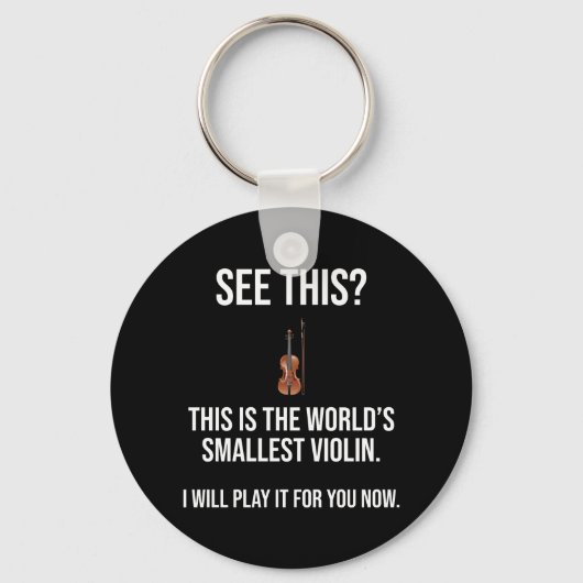Dit is 's werelds kleinste Violin Sarcastic Sleutelhanger (Voorkant)