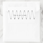 Dit is slechts een test rechthoekige sticker (Tas)