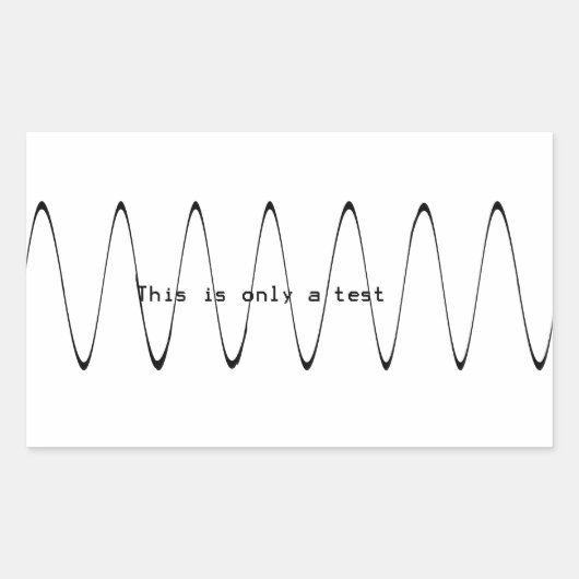 Dit is slechts een test rechthoekige sticker (Voorkant)