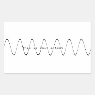 Dit is slechts een test rechthoekige sticker
