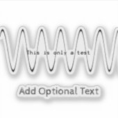 Dit is slechts een test sticker (Voorkant)