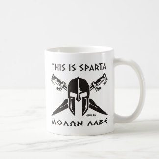 Dit is Sparta - Molon lave (zwart) Koffiemok