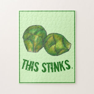 Dit is Stinky Green Brussels Sprouts Veggie Legpuzzel