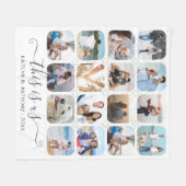 DIT IS US Handgeschreven Script Harten 16 Foto Fleece Deken (Voorkant (Horizontaal))