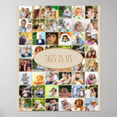 Dit is Us Photo Collage 40 Square Afbeeldingen Cre Poster (Voorkant)