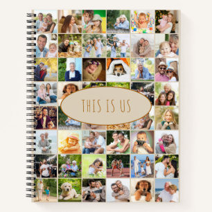 Dit is Us Photo Collage van 40 Afbeeldingen Cream Notitieboek