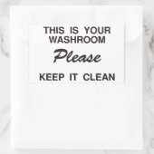 Dit is uw wasruimte Houd het schoon Sticker (Tas)