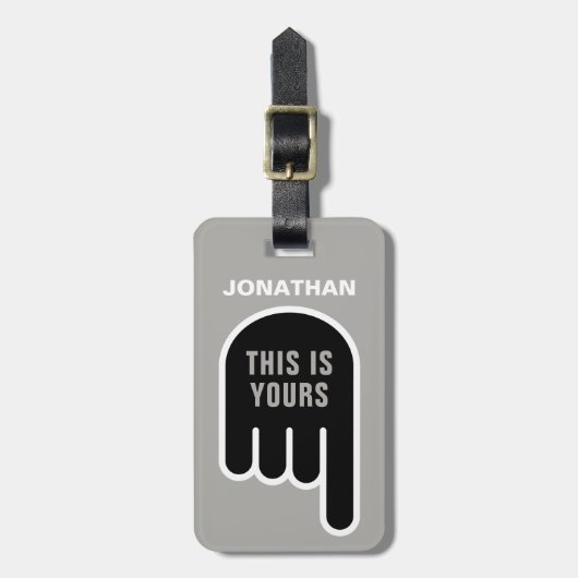 Dit is van jou (personaliseerbaar) bagagelabel (Voorkant verticaal)