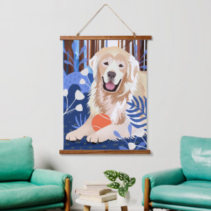 DIT IS VEEL WAAR Golden Retriever tapestry Hangend Wandkleed