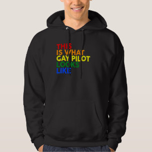Dit is wat de Gay Pilot lijkt op LGBT Corlor Rain Hoodie