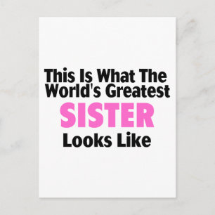 Dit is wat de grootste zuster ter wereld ziet er u briefkaart