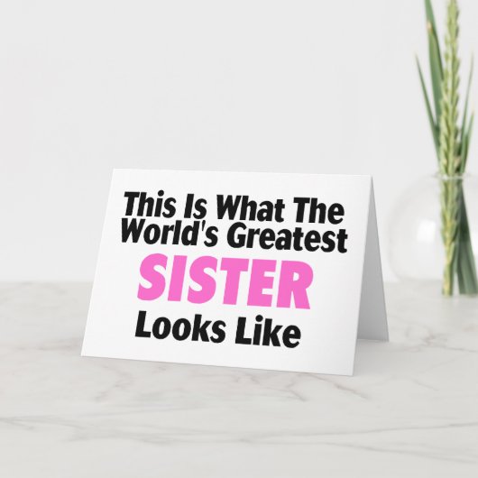 Dit is wat de grootste zuster ter wereld ziet er u kaart (Voorkant)