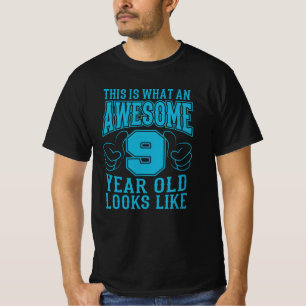DIT IS WAT EEN GEWELDIGE 9 JAAR OUDE 9de verjaarda T-shirt