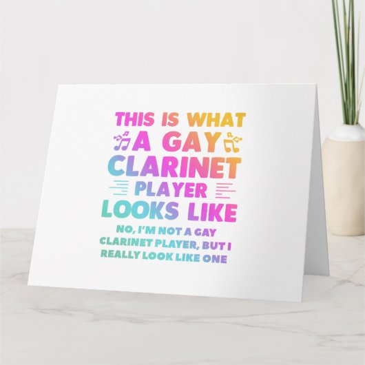Dit is wat een homo Clarinet Player ziet eruit als Kaart (Voorkant)