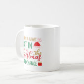 Dit is wat ik heb gekregen in de kerstcadeauuitwis koffiemok (Voorkant links)