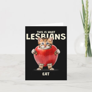 Dit is wat lesbiennes eten - Funny Cat Graphic (LG Kaart