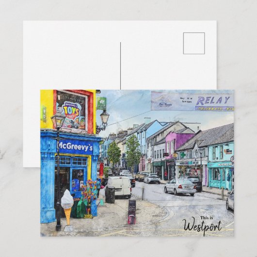 Dit is Westport-Ireland Briefkaart (Voorkant / Achterkant)