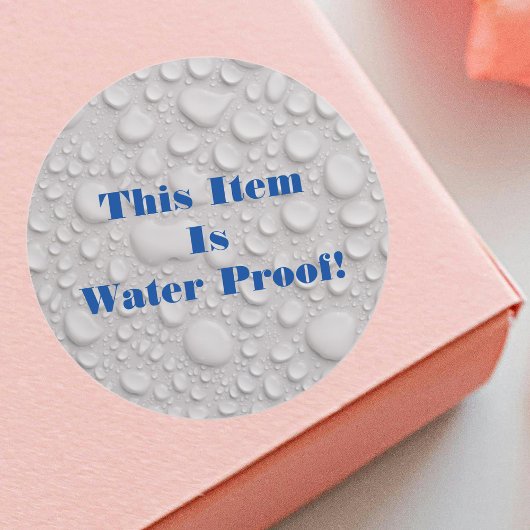 Dit item is waterdicht, doe-het-zelf tekst & foto ronde sticker