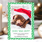 Dit jaar was Ruff Green Pet Photo Christmas-Kaart
