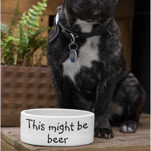 Dit kan Beer Dog Funny Humor Pet zijn Voerbakje