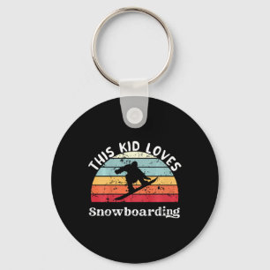 Dit Kind houdt van snowboarden meisjes Sleutelhanger