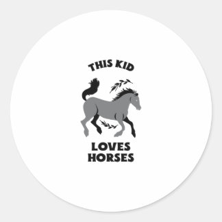 DIT KIND LIGT VAN HORSES RONDE STICKER