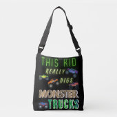 Dit Kind scoort echt Monster Trucks Crossbody Tas (Voorkant)