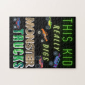 Dit Kind scoort echt Monster Trucks Legpuzzel (Horizontaal)