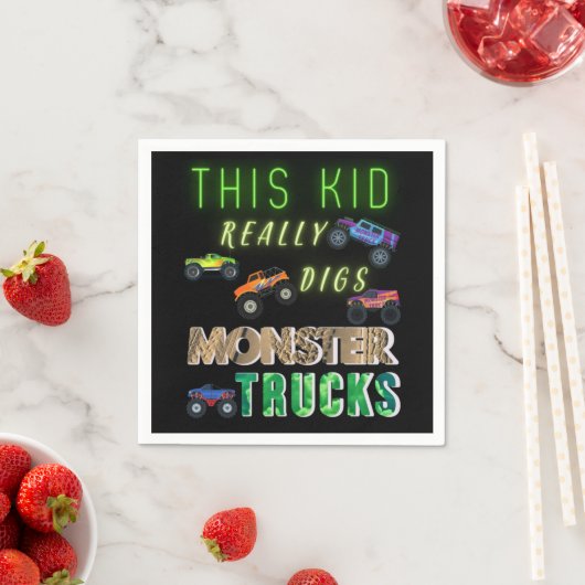 Dit Kind scoort echt Monster Trucks Servet (Insitu)