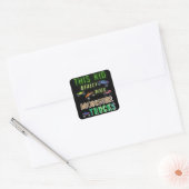 Dit Kind scoort echt Monster Trucks Vierkante Sticker (Envelop)