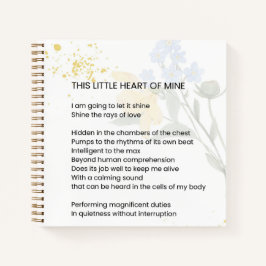 Dit kleine hartje van mij - Dankbaarheid gedicht Notitieboek