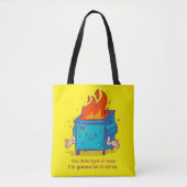 Dit kleine lichtje: Dumpster Fire Canvas tas (Voorkant)