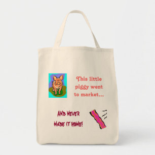 Dit kleine varken / spek humor shopping tas