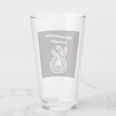 Dit konijn houdt van boogie! glas (Achterkant)
