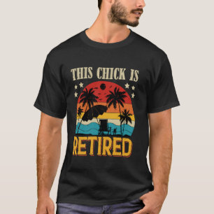 Dit kuiken is gepensioneerd grappig pensioen stran t-shirt