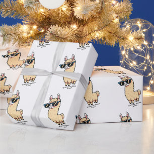 Dit lama drama is een echte eigenzinnige pose in z cadeaupapier