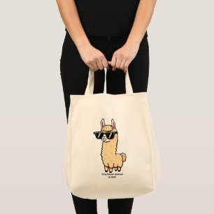Dit lama drama is een echte eigenzinnige pose in z tote bag