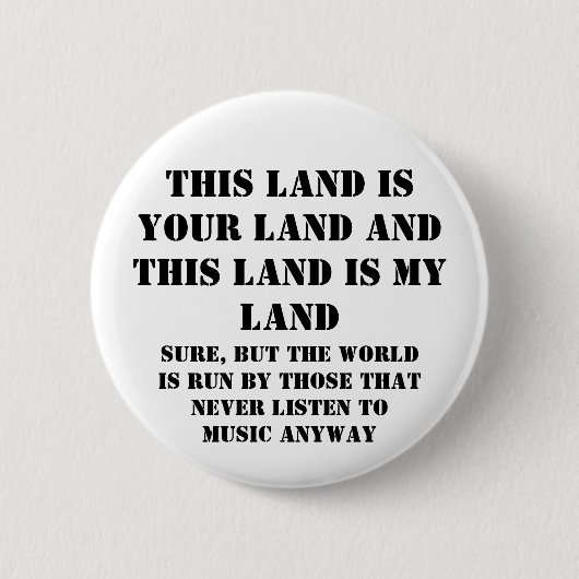Dit land is mijn land ronde button 5,7 cm (Voorkant)