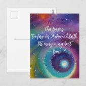 Dit langzame Briefkaart van het Citaat van Rumi Ce (Voorkant / Achterkant)