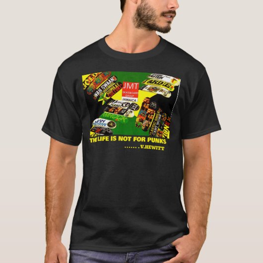 DIT LEVEN IS NIET VOOR PUNKS Basic Donkere T-Shirt (Voorkant)