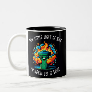 Dit Lichtje van Mij, Vuilcontainerbrand Tweekleurige Koffiemok