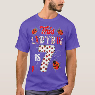Dit lieveheersbeestje is 7 jaar oud 7e verjaardag t-shirt