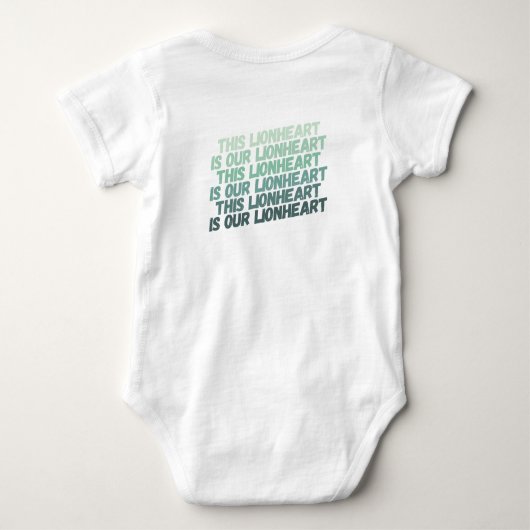 Dit Lionhart (Baby) Romper (Achterkant)